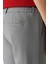 Erkek Gri Slim Fit Beli Lastikli 360 Derece Esnek Teknik Kumaş Pantolon A41y3077 7