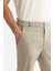 Erkek Vizon Slim Fit Yanı Lastikli Yumuşak Tuşeli Duble Paça Pantolon A42y3007 4