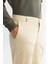 Erkek Bej Slim Fit Yanı Lastikli Yumuşak Tuşeli Duble Paça Pantolon A42Y3007 4