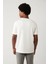 Erkek Beyaz Soft Touch Hologram Baskılı Bisiklet Yaka T-Shirt A41Y1335 4