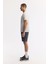 Erkek Beyaz Regular Fit Bisiklet Yaka Geometrik Desenli Teknik Kumaş Detaylı T-shirt A51y1151 3