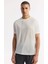 Erkek Beyaz Regular Fit Bisiklet Yaka Geometrik Desenli Teknik Kumaş Detaylı T-shirt A51y1151 7