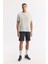Erkek Beyaz Regular Fit Bisiklet Yaka Geometrik Desenli Teknik Kumaş Detaylı T-shirt A51y1151 8