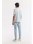 Erkek Gri Regular Fit Bisiklet Yaka Reflektörlü Bi Stretch İnterlok T-Shirt A51Y1037 5