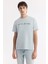 Erkek Gri Regular Fit Bisiklet Yaka Reflektörlü Bi Stretch İnterlok T-Shirt A51Y1037 7