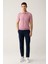 Erkek Lacivert Slim Fit Beli Lastikli 360 Derece Esnek Teknik Kumaş Pantolon A41y3077 2