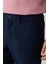 Erkek Lacivert Slim Fit Beli Lastikli 360 Derece Esnek Teknik Kumaş Pantolon A41y3077 7