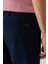 Erkek Lacivert Slim Fit Beli Lastikli 360 Derece Esnek Teknik Kumaş Pantolon A41y3077 8