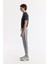 Erkek Gri Beli Lastikli Bağcıklı Yandan Cepli Flexi Baskı Detaylı Parçalı Soft Touch Jogger A51Y3402 3