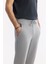 Erkek Gri Beli Lastikli Bağcıklı Yandan Cepli Flexi Baskı Detaylı Parçalı Soft Touch Jogger A51Y3402 5