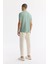 Erkek Mint Yeşil Regular Fit %100 Pamuk Hızlı Kuruyan Kıvrılmayan Polo Yaka T-shirt B001032 3