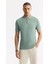 Erkek Mint Yeşil Regular Fit %100 Pamuk Hızlı Kuruyan Kıvrılmayan Polo Yaka T-shirt B001032 5