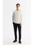 Erkek Ekru Bisiklet Yaka Pamuklu Baskılı Elastan Sweatshirt A42y1227 5