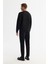 Erkek Siyah Bisiklet Yaka Baskılı Elastan Sweatshirt A42y1275 5