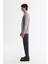 Erkek Gri Bisiklet Yaka Pamuklu Baskılı Elastan Sweatshirt A42y1240 3