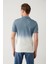 Erkek İndigo 3 Düğmeli Garment Dyed Polo Yaka Triko T-Shirt A41Y5068 4