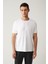 Erkek Beyaz Bisiklet Yaka Baskılı Soft Touch T-shirt A41y1030 3