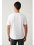 Erkek Beyaz Bisiklet Yaka Baskılı Soft Touch T-shirt A41y1030 4