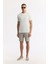 Erkek Ekru Regular Fit Bisiklet Yaka Jakar Dokulu T-shirt A51y1041 5