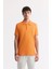 Erkek Turuncu Regular Fit %100 Pamuk Hızlı Kuruyan Kıvrılmayan Polo Yaka T-Shirt B001032 1
