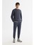 Erkek Antrasit Bisiklet Yaka Esnek Yumuşak Doku Interlok Kumaş Sweatshirt B001100 5