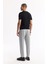 Erkek Siyah Regular Fit Bisiklet Yaka Önü Jakar Detaylı Rayon Triko T-shirt A51Y5004 4