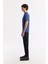 Erkek İndigo Regular Fit Bisiklet Yaka Önü Jakar Detaylı Rayon Triko T-shirt A51Y5004 3