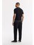 Erkek Siyah Regular Fit Polo Yaka Dokulu Rayon Triko T-shirt A51y5165 6