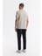 Erkek Gri Bisiklet Yaka Baskılı Bi Stretch İnterlok T-Shirt A51Y1044 4