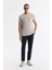 Erkek Gri Bisiklet Yaka Baskılı Bi Stretch İnterlok T-Shirt A51Y1044 5