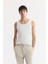 Erkek Bej Relaxed Fit Beli Bağcıklı Keten Karışımlı Chino Pantolon B003036 6