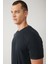 Erkek Antrasit Bisiklet Yaka Baskılı Soft Touch T-Shirt A41Y1032 2