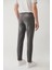 Erkek Gri Eskitme Yıkamalı Esnek Jean Pantolon A41Y3514 5