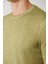 Erkek Haki Bisiklet Yaka Garment Dyed T-shirt A41y5074 2