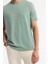 Erkek Nil Yeşili Regular Fit Bisiklet Yaka Puff Print T-Shirt A51Y1004 2