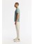 Erkek Nil Yeşili Regular Fit Bisiklet Yaka Puff Print T-Shirt A51Y1004 3