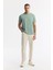 Erkek Nil Yeşili Regular Fit Bisiklet Yaka Puff Print T-Shirt A51Y1004 5