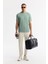 Erkek Nil Yeşili Regular Fit Bisiklet Yaka Puff Print T-Shirt A51Y1004 7