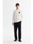 Erkek Ekru Bisiklet Yaka Pamuklu Baskılı Elastan Sweatshirt A42y1286 6