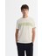 Erkek Ekru Bisiklet Yaka İnterlok Elastan T-Shirt A42Y1005 1