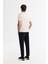 Erkek Ekru Bisiklet Yaka İnterlok Elastan T-Shirt A42Y1005 4