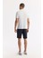 Erkek Beyaz Kırılmaz Polo Yaka Magnet Düğme Teknik Kumaş T-Shirt A51Y1155 4