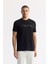 Erkek Siyah Regular Fit Bisiklet Yaka Baskılı Bi Stretch İnterlok T-Shirt A51Y1131 1