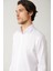 Erkek Beyaz Slim Fit %100 Pamuk Klasik Yaka Saten Gömlek B002002 2