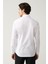 Erkek Beyaz Slim Fit %100 Pamuk Klasik Yaka Saten Gömlek B002002 4