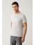 Erkek Açık Gri Bisiklet Yaka Baskılı Soft Touch T-Shirt A41Y1131 1