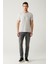 Erkek Açık Gri Bisiklet Yaka Baskılı Soft Touch T-Shirt A41Y1131 6