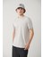 Erkek Gri Bisiklet Yaka Baskılı Soft Touch T-Shirt A41Y1032 1
