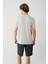Erkek Gri Bisiklet Yaka Baskılı Soft Touch T-Shirt A41Y1032 4