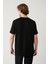 Erkek Siyah Bisiklet Yaka Baskılı Interlok T-shirt A41y1132 4